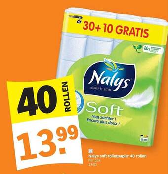 Albert Heijn Nalys soft toiletpapier aanbieding