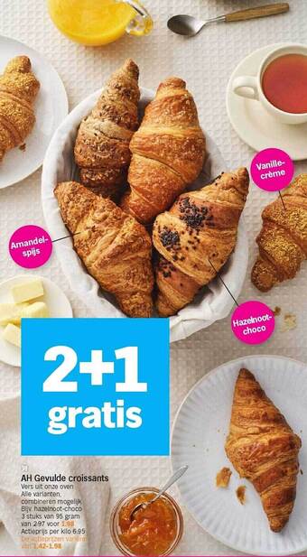 Albert Heijn Ah gevulde croissants aanbieding