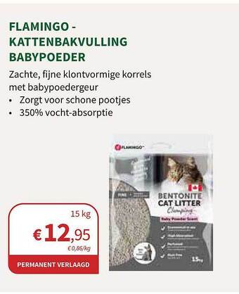 Horta Flamingo kattenbakvulling babypoeder aanbieding
