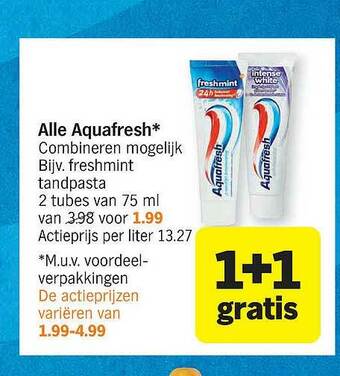 Albert Heijn Alle Aquafresh aanbieding