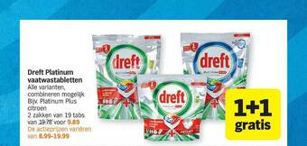 Albert Heijn Dreft Platinum Vaatwastabletten aanbieding