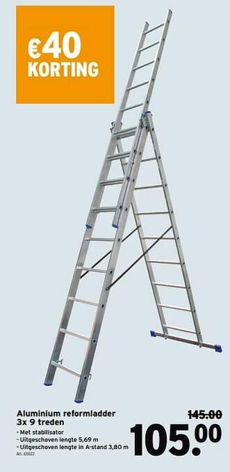 GAMMA Aluminium reformladder aanbieding