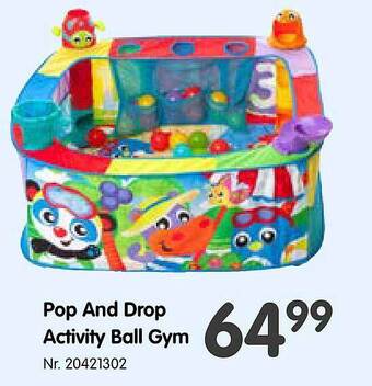 Pop and drop activity ball gym