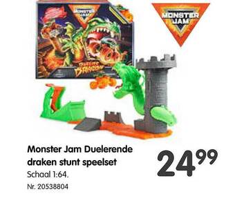 Fun Monster jam duelerende draken stunt speelset aanbieding