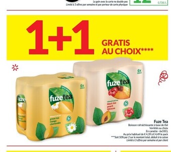 Intermarché Fuze tea aanbieding