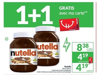 Intermarché Nutella aanbieding