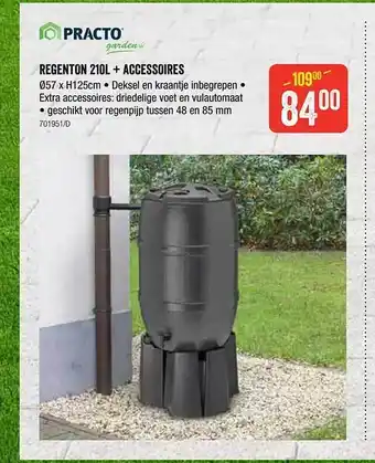 HandyHome Regenton 210l + accessoires aanbieding
