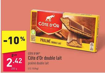 ALDI Côte d'or double lait aanbieding
