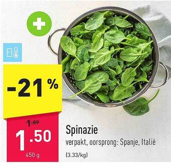 ALDI Spinazie aanbieding