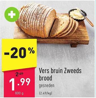 ALDI Vers bruin zweeds brood aanbieding