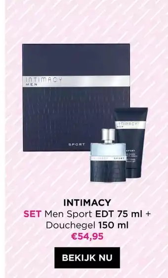 ICI PARIS XL Intimacy set men sport edt 75 ml + douchegel 150 ml aanbieding