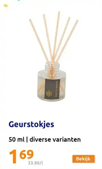 Action Geurstokjes 50 ml diverse varianten aanbieding