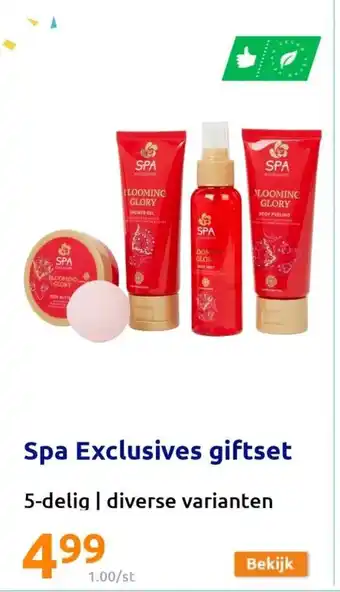 Action Spa exclusives giftset 5-delig diverse varianten aanbieding