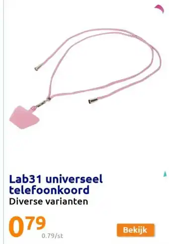 Action Lab31 universeel telefoonkoord diverse varianten aanbieding