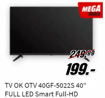 MediaMarkt TV OK OTV 40 GF-5022S 40" full led smart full-hd aanbieding