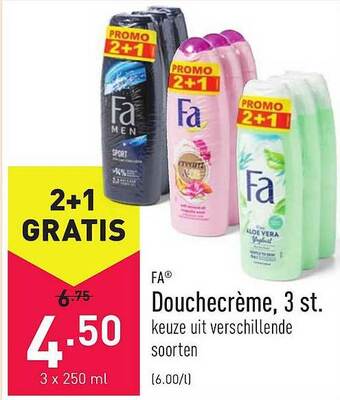 ALDI Fa Douchecrème 3 St. aanbieding