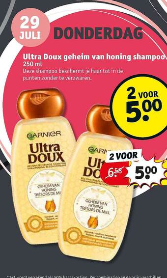 Kruidvat Donderdag Ultra Doux Geheim Van Honing Shampoo aanbieding