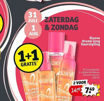 Kruidvat Zaterdag & Zondag Elseve Dream Long Haarstyling aanbieding