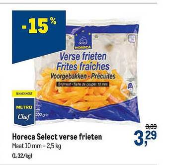 Makro Horeca Select Verse Frieten aanbieding