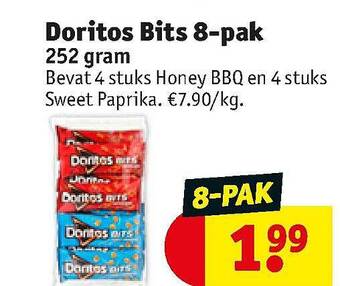 Kruidvat Doritos Bits 8-pak 252 Gram aanbieding