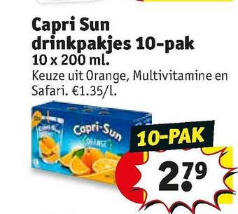 Kruidvat Capri Sun Drinkpakjes 10-pak aanbieding