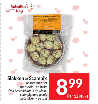 Intermarché Slakken of scampi's per 12 stuks aanbieding