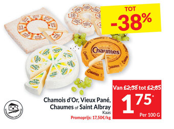 Intermarché Chamois d'or, vieux pane, chaumes of saint albray per 100g aanbieding