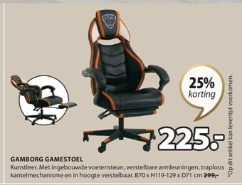 Jysk Gamborg gamestoel aanbieding