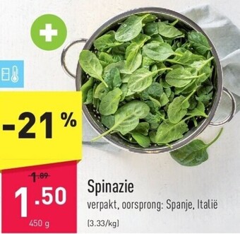 ALDI Spinazie aanbieding