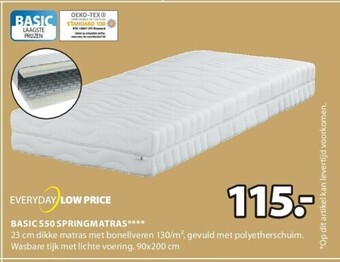 Jysk Basic s50 springmatras aanbieding