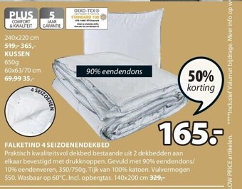 Jysk Falketind 4 seizoenendekbed aanbieding