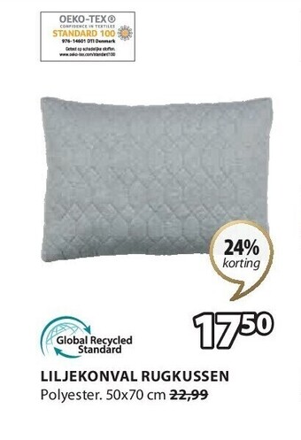 Jysk Liljekonval rugkussen aanbieding