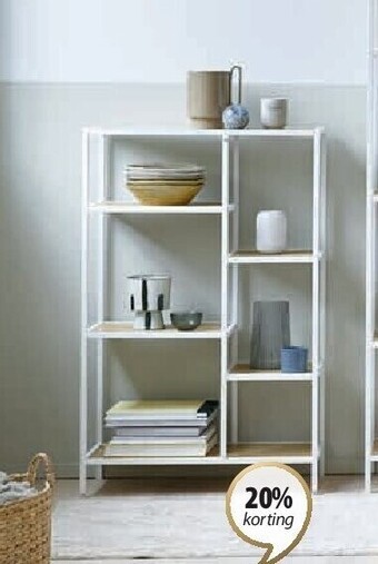 Jysk Trappedal rek 5 schappen b70 x h109 x d30 cm aanbieding