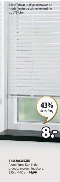 Jysk Bru jaloezie aanbieding