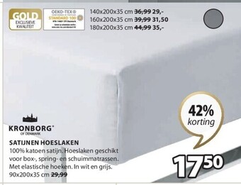 Jysk Satijnen hoeslaken aanbieding