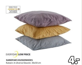 Jysk Sandfaks kussenhoes aanbieding