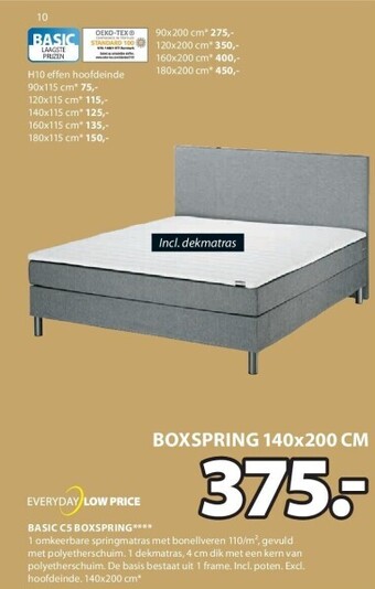 Jysk Basic c5 boxspring aanbieding