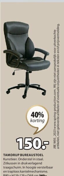 Jysk Tamdrup bureaustoel aanbieding