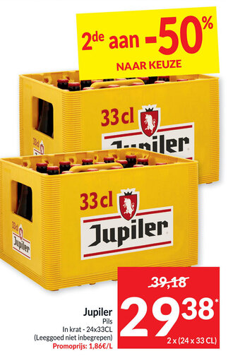 Intermarché Jupiler pils in krat- 24x33cl aanbieding