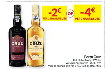 Porto cruz pink, ruby, tawny of white verschillende soorten- 75cl