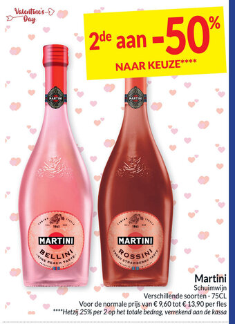 Intermarché Martini schuimwijn verschillende soorten 75cl aanbieding