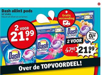 Kruidvat Dash Allin1 Pods aanbieding