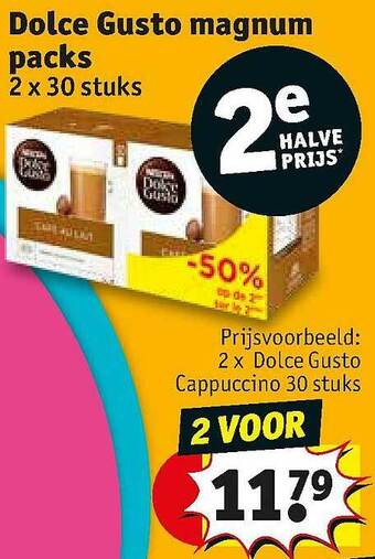 Kruidvat Dolce Gusto Magnum Packs 2 X 30 Stuks aanbieding