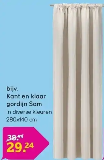 Leen Bakker Kant en klaar gordijn sam aanbieding