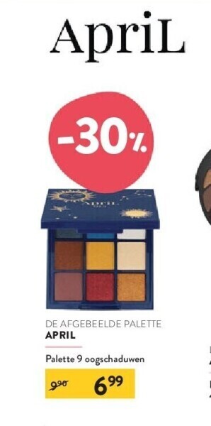 Di April palette 9 oogschaduwen aanbieding