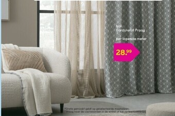 Leen Bakker Gordijnstof praag aanbieding