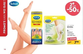 Di Scholl voedend voetmasker met aloë vera aanbieding