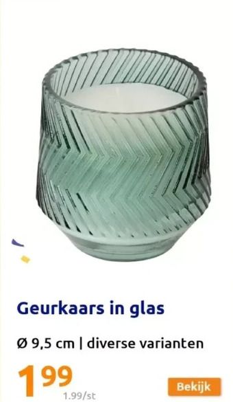 Action Geurkaars in glas aanbieding