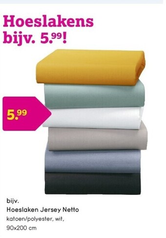 Hoeslaken jersey netto