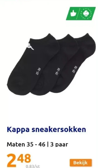 Action Kappa sneakersokken aanbieding